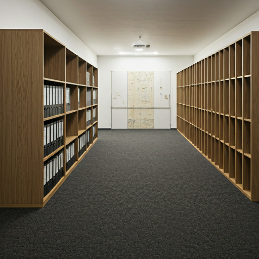 Corporate office file storage room with Gunatit fireproof cabinets