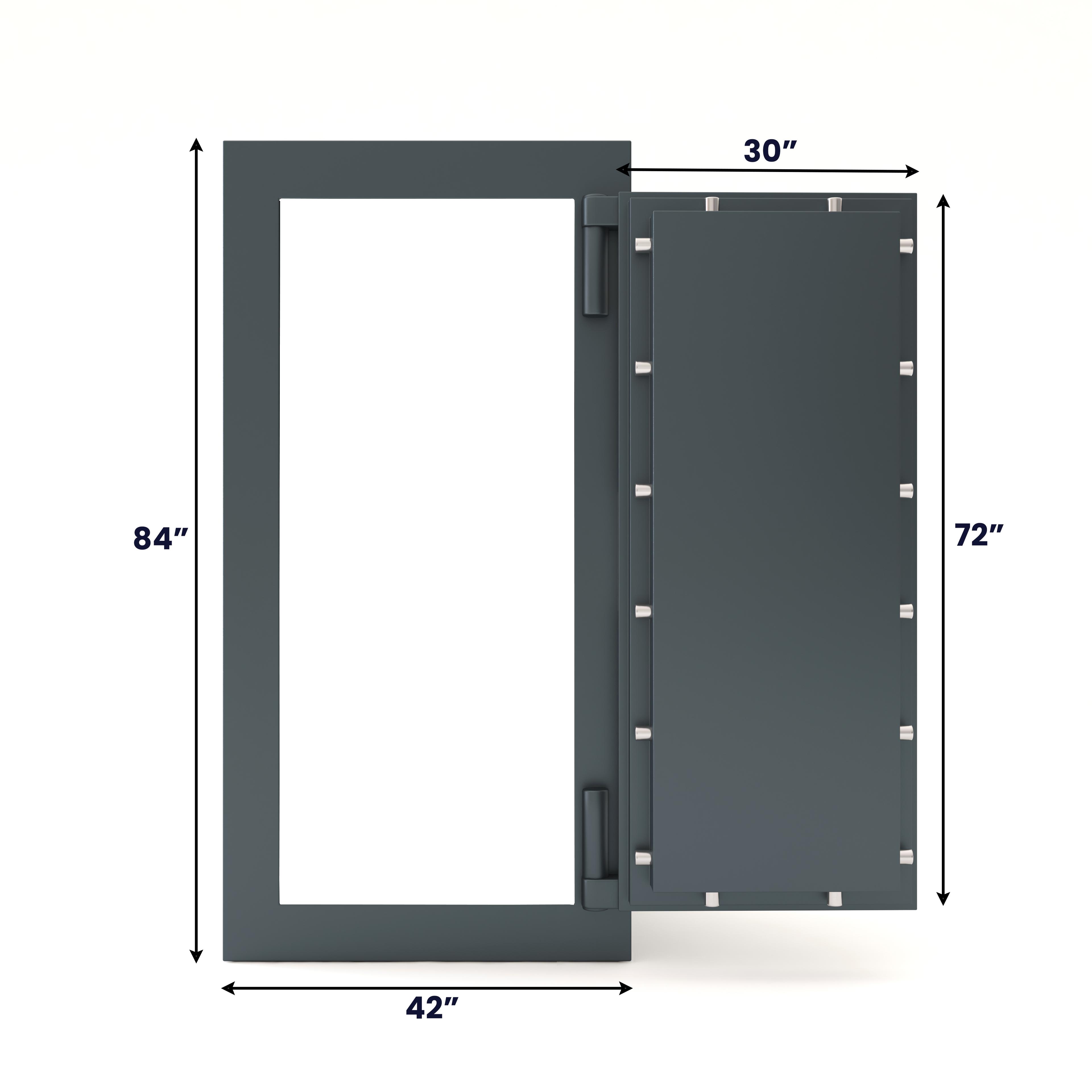 84 × 42" - strong room door - Main view